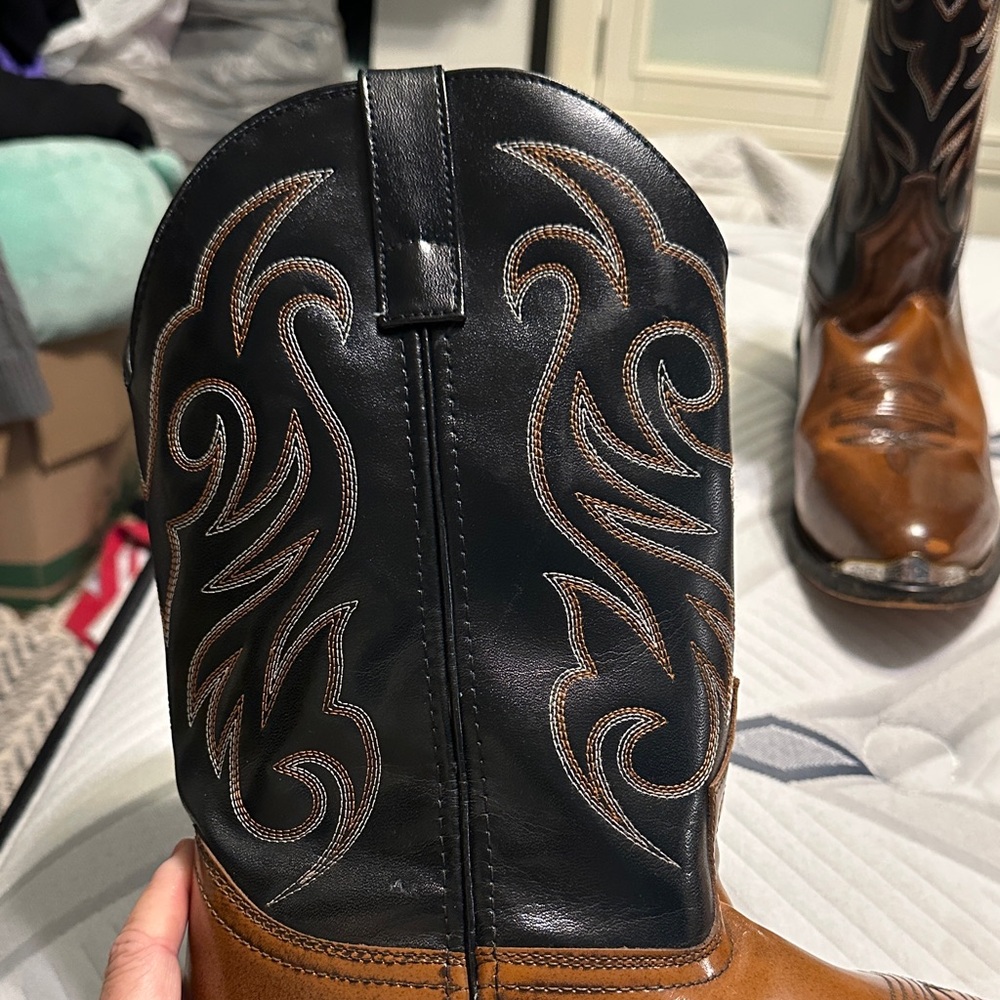 Laredo Men's Nashville Western Brown and Black Boots. Size 13D. - Picture 3 of 11